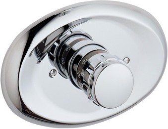 Grohe Grohtherm 19 229 000 Chrome 3/4" Thermostatic Trim Kit with Grip Ring  Handle | AffordableFaucets