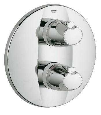 Grohe Grohtherm 3000 19 256 000 Chrome Integrated Thermostatic & Volume  Control Trim Kit with Grip Handle | AffordableFaucets