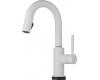 Brizo 64920LF-MW Solna Matte White Single Handle Single Hole Pull-Down Bar/Prep Faucet with Smart Touch Technology