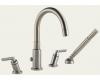 Brizo Trevi Lever 6716815-BN Brushed Nickel Roman Tub Faucet with Hand Shower