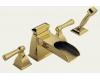 Brizo 67745-BB Vesi Channel Brilliance Brass Roman Tub Faucet with Hand Shower