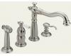 Delta Victorian 158-SSWF Brillance Stainless Lever Handle Kitchen Faucet with Side Spray & Soap Dispenser