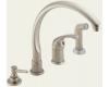 Delta Waterfall 174-NNWF Brillance Pearl Nickel Lever Handle Kitchen Faucet with Side Spray & Soap Dispenser