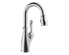 Delta 9678-DST Leland Chrome Single Handle Pull-Down Bar / Prep Faucet