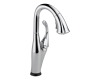 Delta 9992T-DST Addison Chrome Single Handle Pull-Down Bar/Prep Faucet Featuring Touch2O