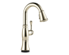 Delta 9997T-PN-DST Cassidy Polished Nickel Single Handle Pull-Down Bar / Prep Faucet with Touch2O Technology
