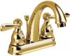 Delta Windemere 25996LF-PB Brilliance Polished Brass Two Handle Centerset Lavatory Faucet