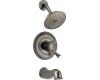 Delta 17440-PT Lockwood Aged Pewter Monitor Scald-Guard Tub & Shower with Volume Control