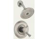 Delta T17240-SS Lockwood Brilliance Stainless Monitor Scald-Guard Shower Trim with Volume Control