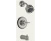 Delta T14485-SS Grail Brilliance Stainless Monitor Scald-Guard Tub & Shower Trim