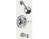 Delta T14430-CBLHP Innovations Chrome & Brilliance Polished Brass Monitor Scald-Guard Tub & Shower Trim