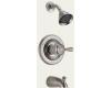 Delta 14478-SS Leland Brilliance Stainless Monitor Scald-Guard Tub & Shower