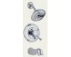 Delta 17440 Lockwood Chrome Monitor Scald-Guard Tub & Shower with Volume Control