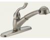 Delta Saxony 473-SS-DST Brilliance Stainless Diamond Seal Technology Pull-Out Kitchen Faucet