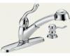 Delta 473-SD-DST Saxony Chrome Diamond Seal Technology Pull-Out Kitchen Faucet with Soap Dispenser