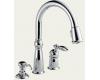 Delta 955-SD-DST Victorian Chrome Diamond Seal Technology Kitchen Pull Down with Soap Dispenser