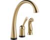 Delta 4380T-CZ-DST Pilar Champagne Bronze Single Handle Kitchen Faucet With Touch2O Technology And Spray