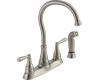 Delta 21977LF-SS Griffen Stainless Two Handle Kitchen Faucet With Spray