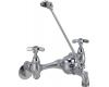 Delta 28T9 Rough Chrome Two Handle 8" Wall-Mount Service Sink Faucet