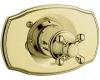 Grohe Geneva 19 725 R00 Polished Brass Pressure Balance Trim Kit with Cross Handle