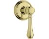 Grohe Geneva 19 837 R00 Polished Brass Volume Control Trim Kit with Lever Handle
