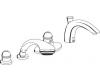 Grohe Europlus II 19 999 000 Chrome Thermostatic Roman Tub Filler with Handheld Shower
