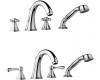 Grohe Geneva 25 506 BE0 Sterling Roman Tub Filler with Handheld Shower