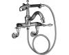 Kohler Finial Traditional K-331-4M-BN Vibrant Brushed Nickel Bath Faucet with Handshower, Diverter Spout and Lever Handles