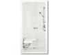 Kohler Freewill K-12101-P-0 White Barrier-Free Transfer Shower Module with Polished Stainless Steel Grab Bars and Left Seat, 45" X 37-1/4" 