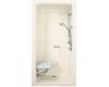 Kohler Freewill K-12101-P-96 Biscuit Barrier-Free Transfer Shower Module with Polished Stainless Steel Grab Bars and Left Seat, 45" X 37-1/