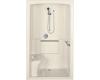 Kohler Freewill K-12109-N-47 Almond Barrier-Free Shower Module with Nylon Grab Bars and Left Seat, 52" X 37-1/2" X 84"