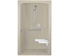 Kohler Freewill K-12112-C-G9 Sandbar Barrier-Free Shower Module with Brushed Stainless Steel Grab Bars and Right Seat, 52" X 38-1/2" X 84"