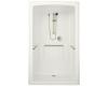 Kohler Freewill K-12113-C-0 White Barrier-Free Shower Module with Brushed Stainless Steel Grab Bars, 52" X 37-1/2" X 84"