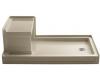 Kohler Tresham K-1978-33 Mexican Sand 60" X 36" Receptor with Integral Seat and Right-Hand Drain