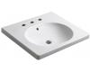 Kohler Persuade Circ K-2957-1-47 Almond Integrated Lavatory with Single-Hole Faucet Hole Drilling