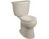 Kohler Cimarron 3497-G9 Sandbar Comfort Height Two-Piece Round-Front Toilet with Left-Hand Trip Lever