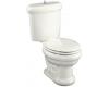 Kohler Revival 3555-BU-58 Thunder Grey Two-Piece Toilet with Seat, Vibrant Polished Brass Flush Actuator and Trim, and Insuliner Tank Liner