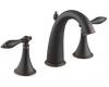 Kohler Finial Traditional K-310-4M-BRZ Oil-Rubbed Bronze Widespread Lavatory Faucet with Lever Handles
