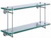 Kohler Pinstripe K-13148-CP Polished Chrome Double Glass Shelf