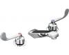 Kohler Triton K-7443-5A-CP Polished Chrome Widespread Lavatory Faucet with Wristblade Lever Handles, Less Drain