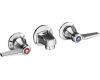 Kohler Triton K-8046-4A-CP Polished Chrome Shelf-Back Lavatory Faucet with Grid Drain and Lever Handles