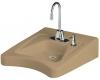 Kohler Morningside K-12638-R-33 Mexican Sand Wheelchair Lavatory with Single-Hole Drilling and Soap Dispenser Drilling on Right