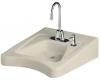 Kohler Morningside K-12638-R-47 Almond Wheelchair Lavatory with Single-Hole Drilling and Soap Dispenser Drilling on Right