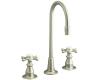 Kohler Antique K-118-3-BN Vibrant Brushed Nickel Entertainment Sink Faucet with Six-Prong Handles
