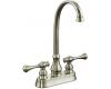 Kohler Revival K-16112-4A-BN Vibrant Brushed Nickel Entertainment Sink Faucet with Traditional Lever Handles