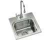 Kohler Ballad K-3262-1 Self-Rimming Entertainment Sink with Single-Hole Faucet Punching