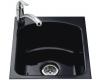 Kohler Napa K-5848L-1-52 Navy Tile-In Entertainment Sink with Single-Hole Faucet Drilling at Left