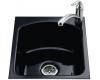 Kohler Napa K-5848R-1-52 Navy Tile-In Entertainment Sink with Single-Hole Faucet Drilling at Right