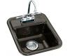 Kohler Aperitif K-6560-2-KA Black n Tan Self-Rimming Entertainment Sink with Two-Hole Faucet Drilling for 4" Center Faucets