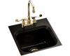 Kohler Northland K-6589-3-KA Black 'n Tan Tile-In Entertainment Sink with Three-Hole Faucet Drilling